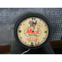 20" Mack Logo Neon Clock (Black)